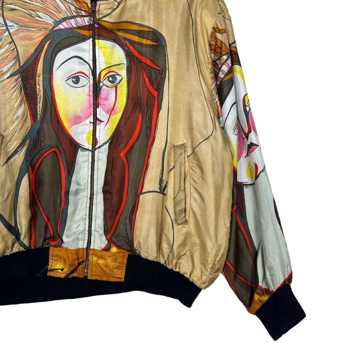Japanese Brand 🔥 VINTAGE SILK BOMBER JACKET Size US M / EU 48-50 / 2 - 4 Thumbnail