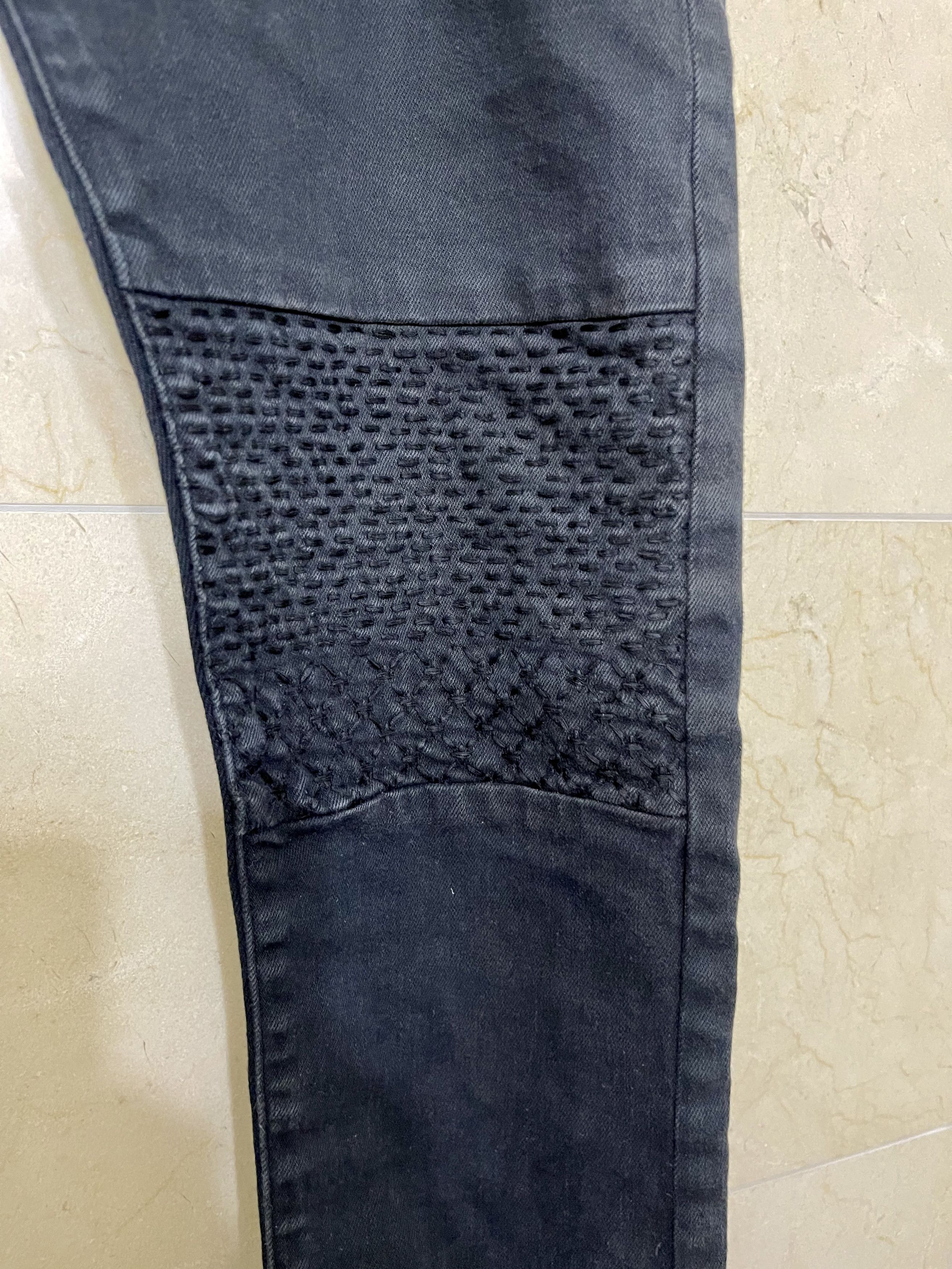 John Elliott Black Sashiko Denim Size US 31 - 3 Thumbnail