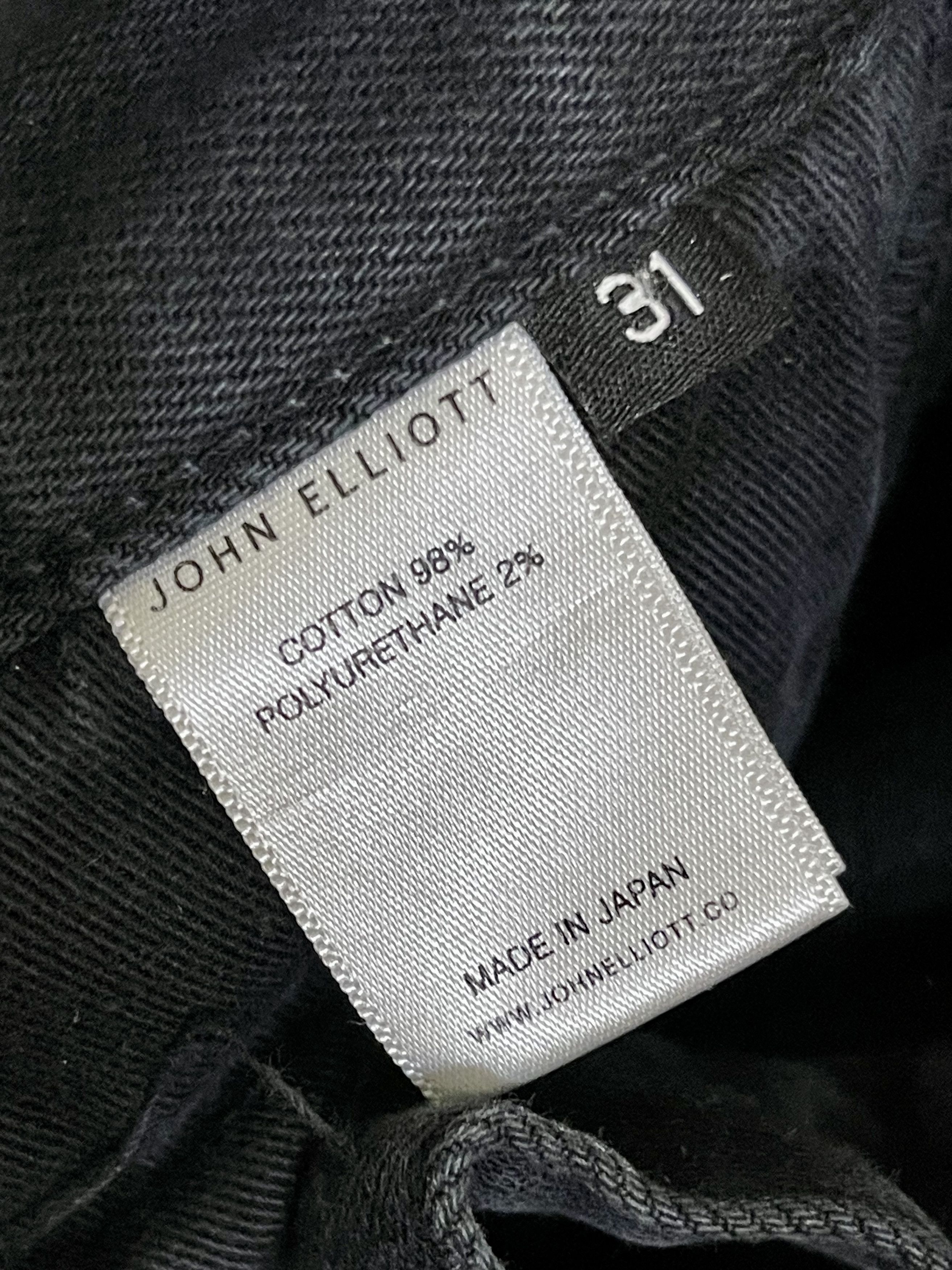 John Elliott Black Sashiko Denim Size US 31 - 8 Thumbnail