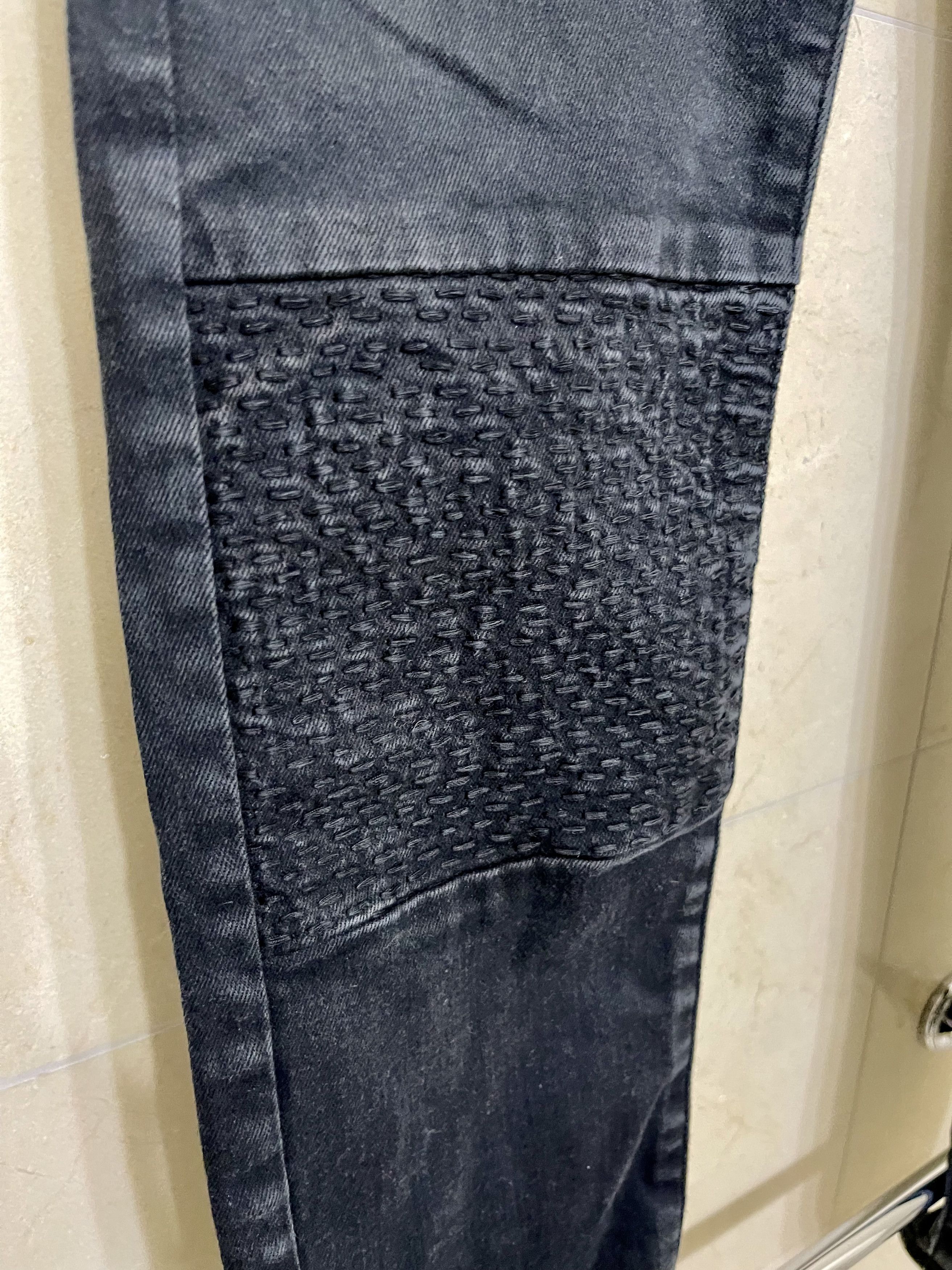John Elliott Black Sashiko Denim Size US 31 - 4 Thumbnail