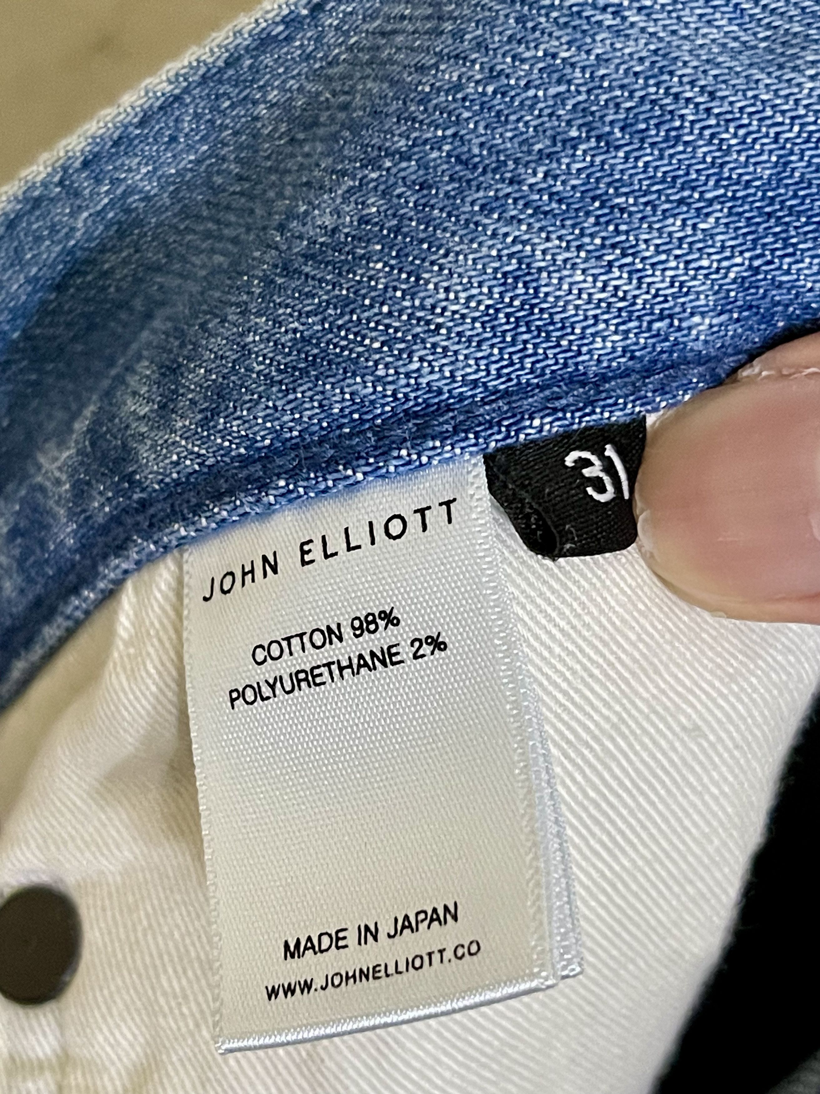 John Elliott Mr. Porter Exclusive Distressed Blue Denim Size US 31 - 6 Thumbnail