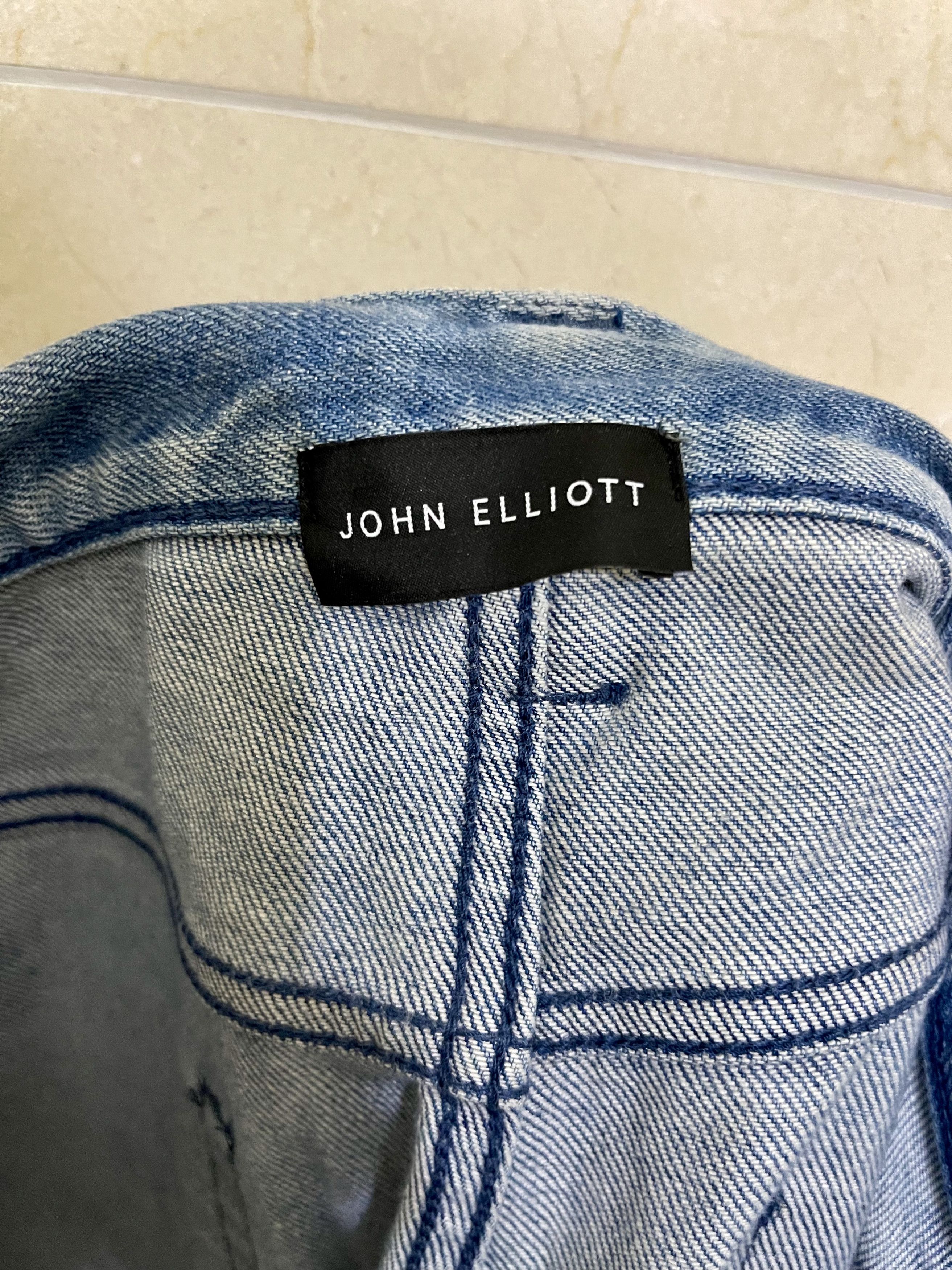 John Elliott Mr. Porter Exclusive Distressed Blue Denim Size US 31 - 5 Thumbnail