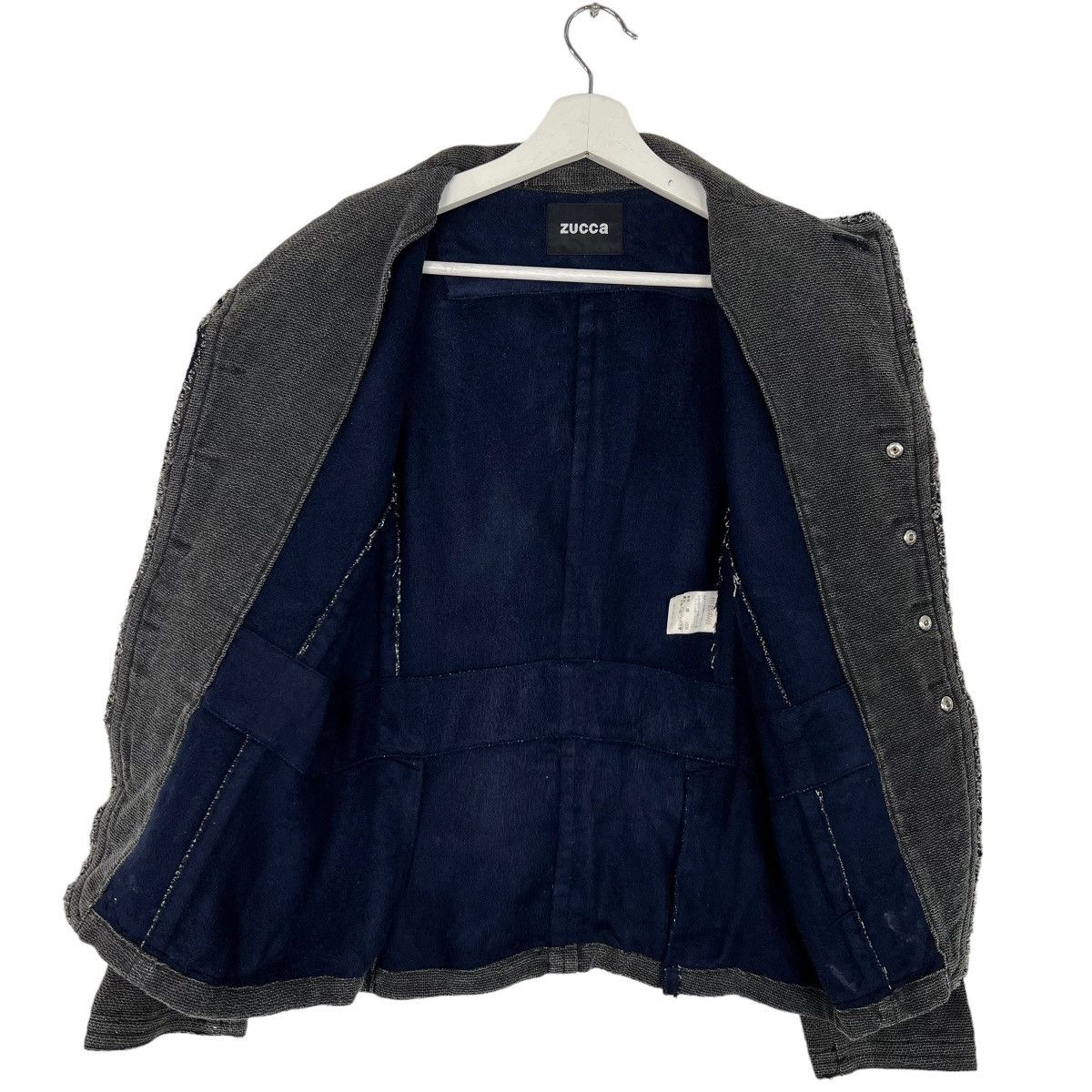 CABANE de ZUCCa × Issey Miyake × Zucca 🔥 ZUCCA DYED DISTRESSED CARDIGAN JACKET MADE IN JAPAN Size US M / EU 48-50 / 2 - 6 Thumbnail