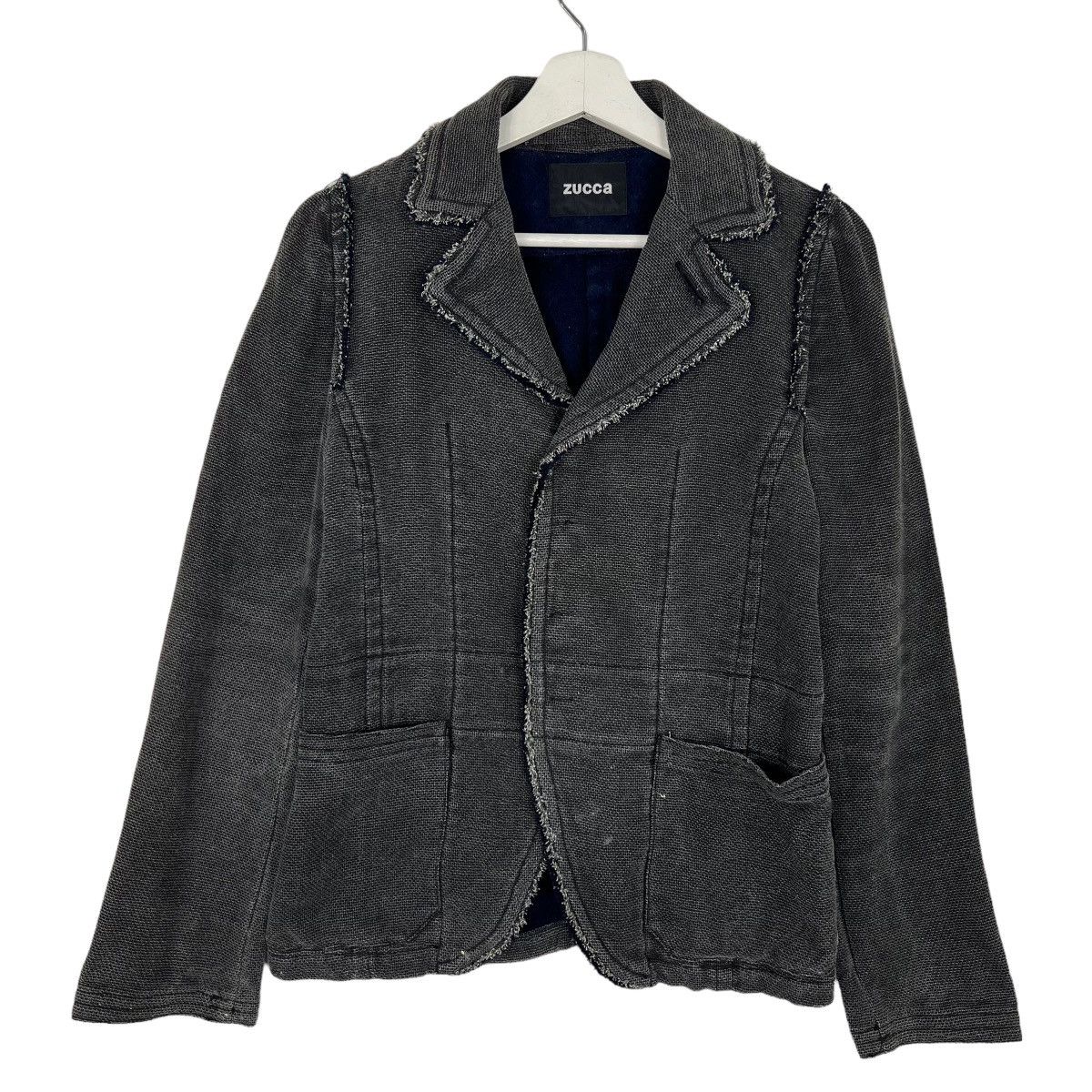 CABANE de ZUCCa × Issey Miyake × Zucca 🔥 ZUCCA DYED DISTRESSED CARDIGAN JACKET MADE IN JAPAN Size US M / EU 48-50 / 2 - 1 Thumbnail