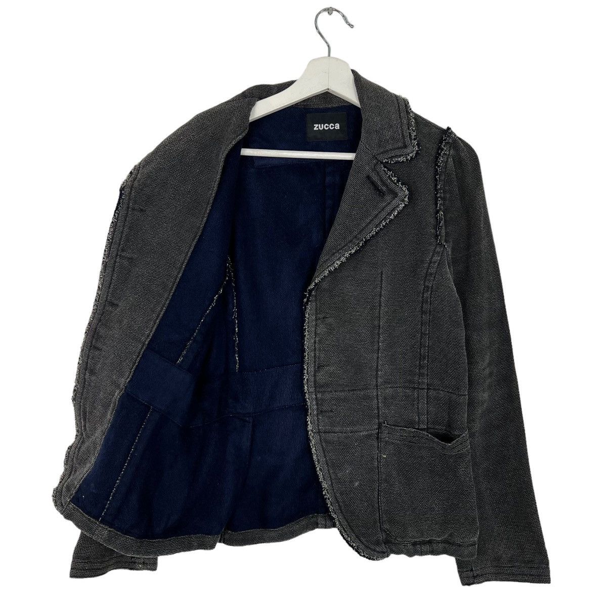 CABANE de ZUCCa × Issey Miyake × Zucca 🔥 ZUCCA DYED DISTRESSED CARDIGAN JACKET MADE IN JAPAN Size US M / EU 48-50 / 2 - 5 Thumbnail