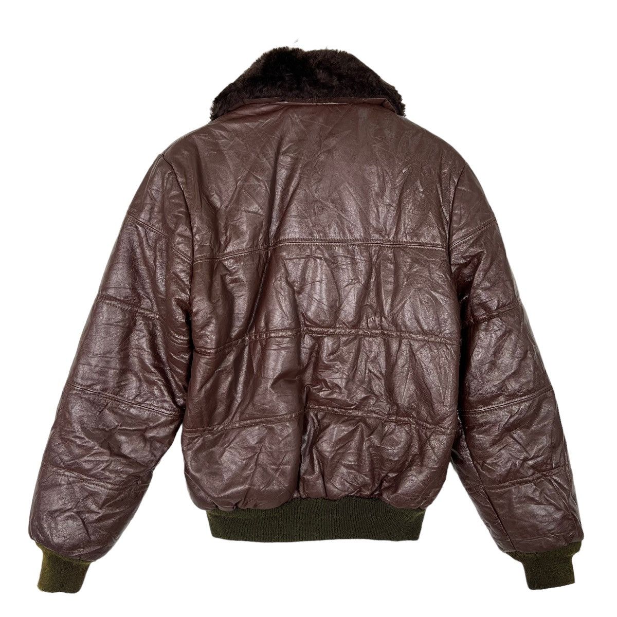 Schott 🔥 VINTAGE SCHOTT SHEARLING TRIM LEATHER BOMBER JACKET Size US M / EU 48-50 / 2 - 2 Thumbnail