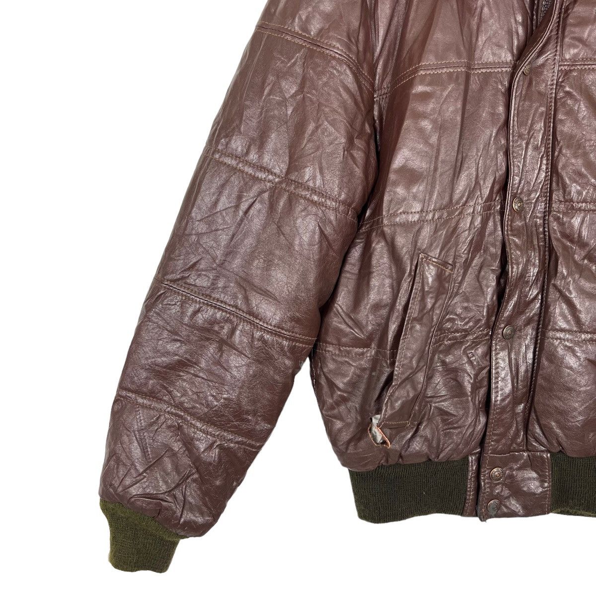 Schott 🔥 VINTAGE SCHOTT SHEARLING TRIM LEATHER BOMBER JACKET Size US M / EU 48-50 / 2 - 4 Thumbnail