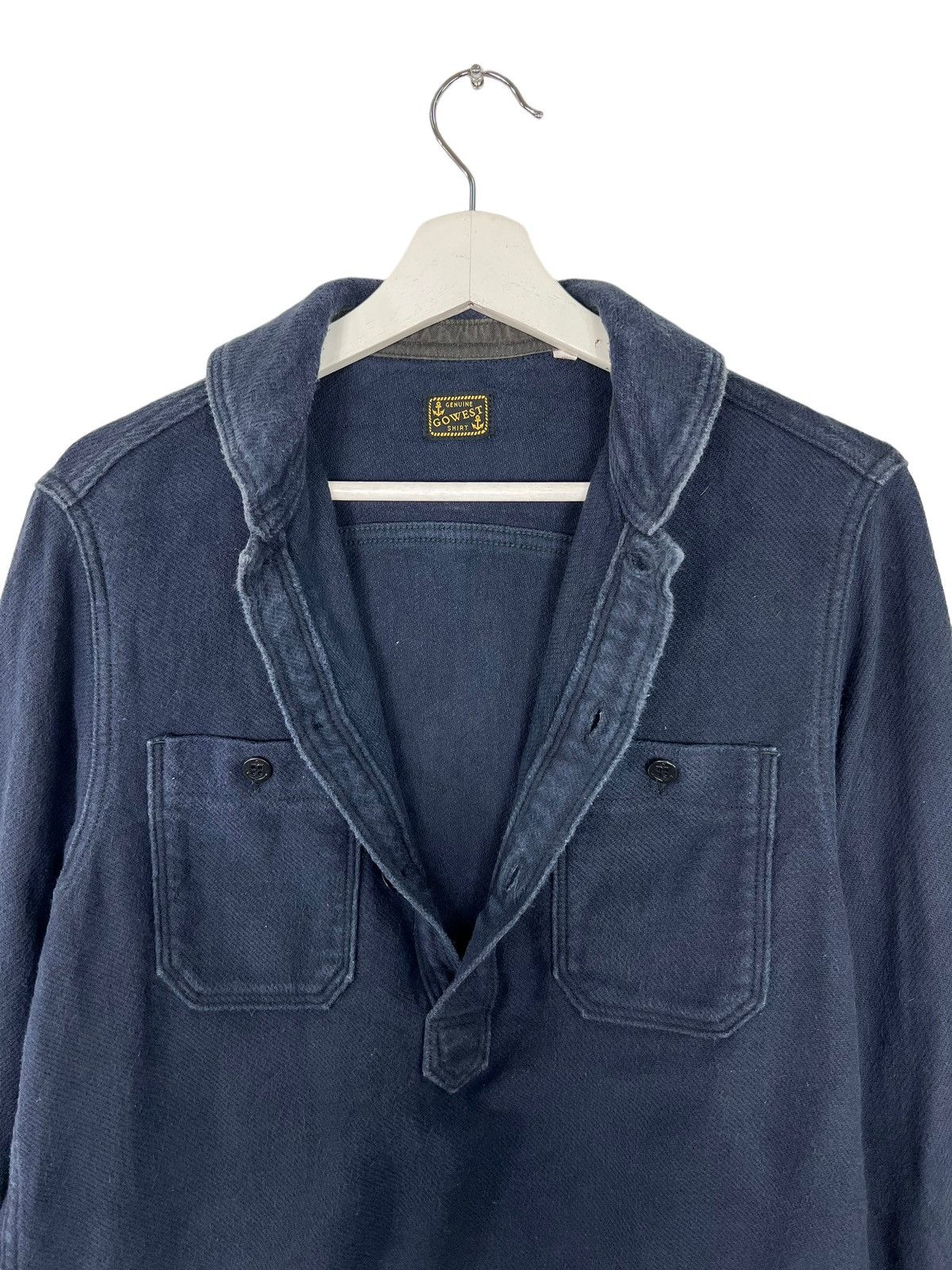 Freewheelers 🔥 GOWEST INDIGO ANORAK SHAWL COLLAR NAVY JACKET JAPAN MADE Size US S / EU 44-46 / 1 - 6 Thumbnail