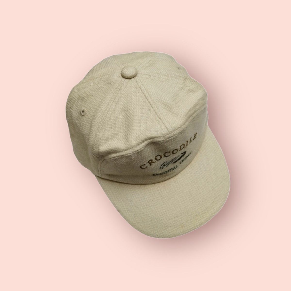 Designer × Japanese Brand × Vintage RARE CROCODILE VINTAGE 7 PANELS HEMP/COTTON CAP Size ONE SIZE - 10 Thumbnail