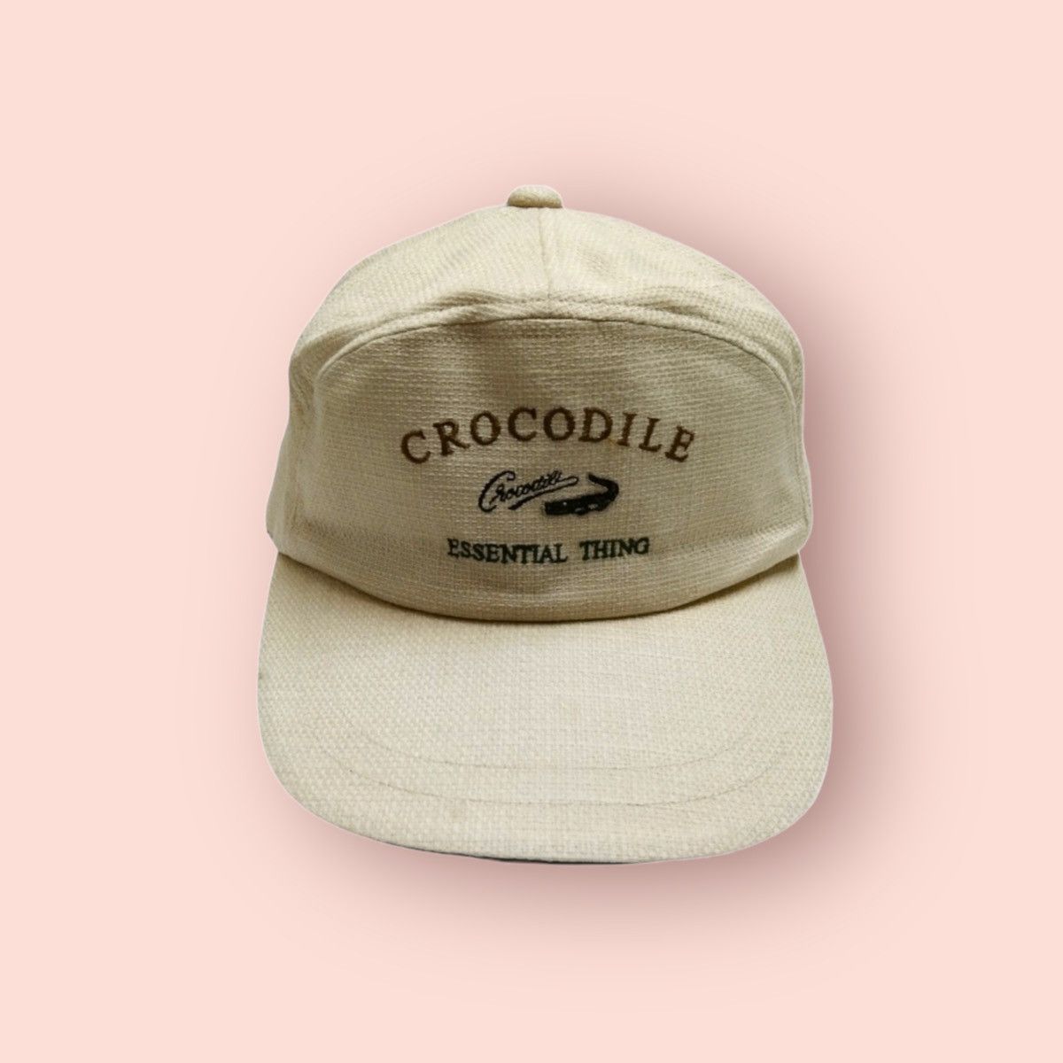 Designer × Japanese Brand × Vintage RARE CROCODILE VINTAGE 7 PANELS HEMP/COTTON CAP Size ONE SIZE - 1 Thumbnail