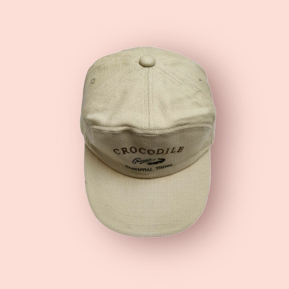 Designer × Japanese Brand × Vintage RARE CROCODILE VINTAGE 7 PANELS HEMP/COTTON CAP Size ONE SIZE - 9 Thumbnail