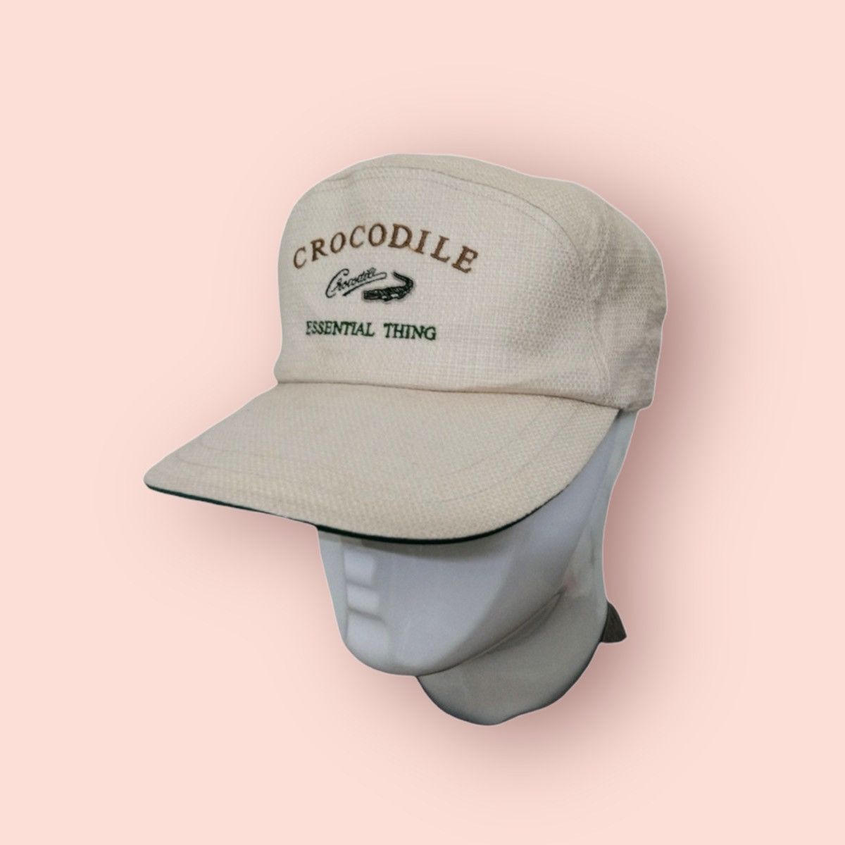 Designer × Japanese Brand × Vintage RARE CROCODILE VINTAGE 7 PANELS HEMP/COTTON CAP Size ONE SIZE - 18 Thumbnail