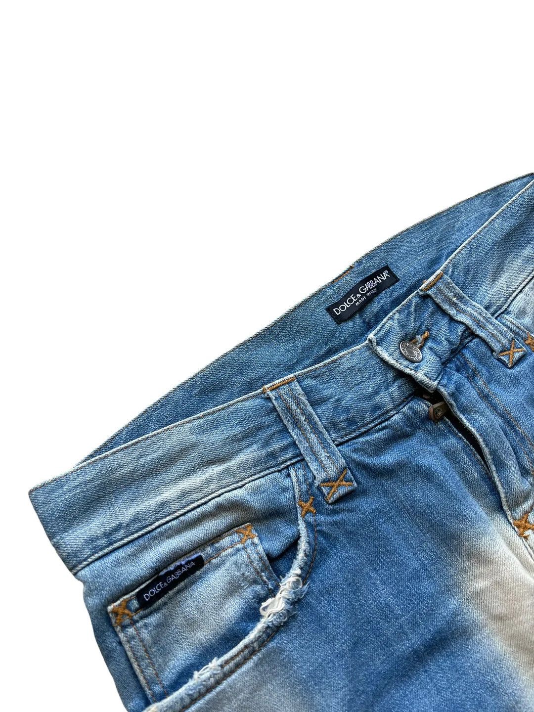 Dolce & Gabbana Hippy Fade Distressed Denim Size US 34 / EU 50 - 4 Thumbnail