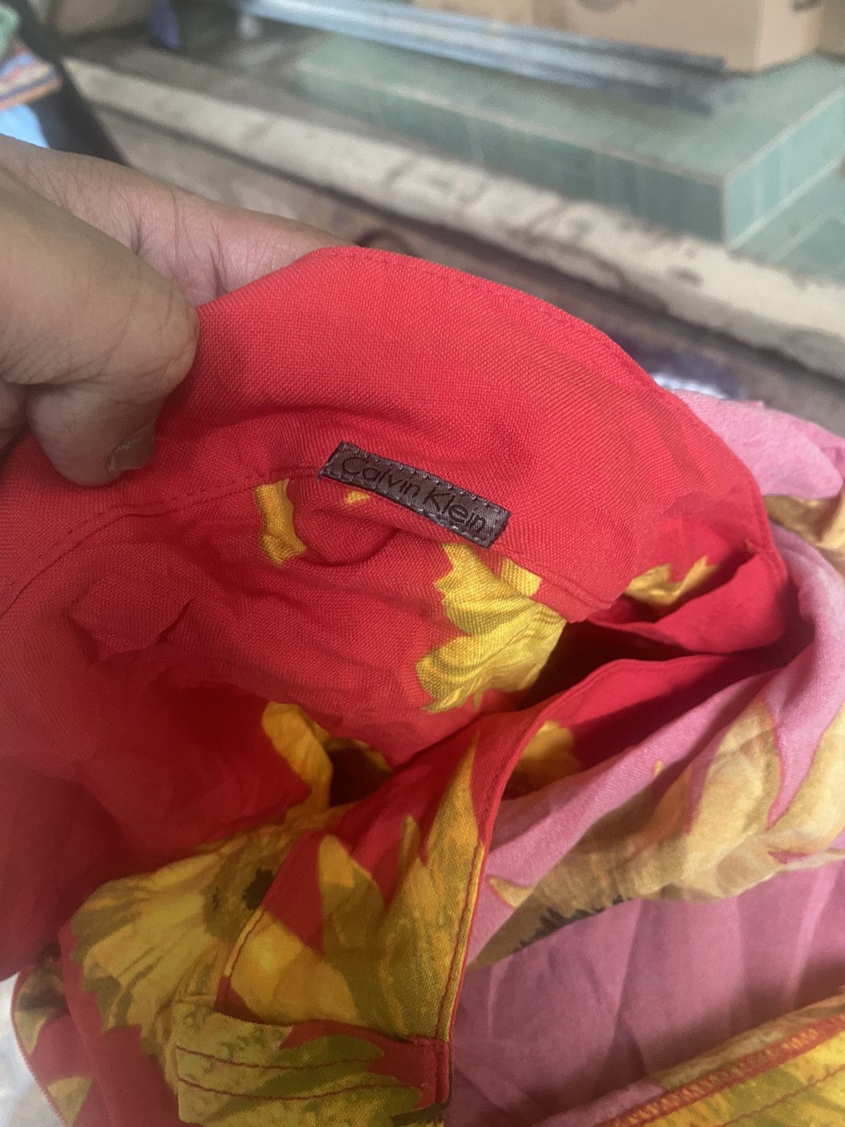 CALVIN KLEIN SUN FLOWER MINI SKIRT