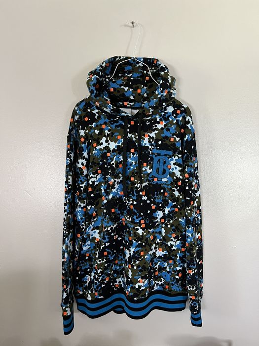 Burberry Burberry Multi Camo Hoodie Blue Grailed