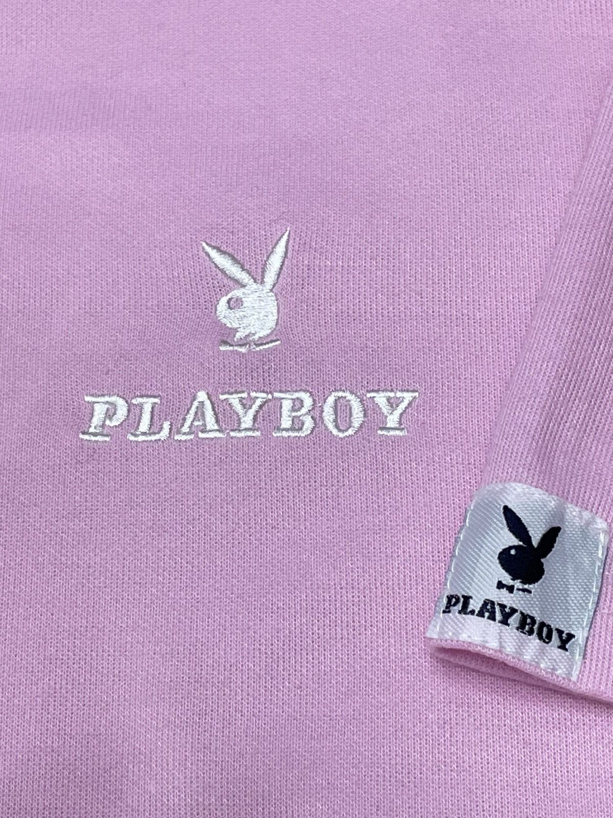 Playboy × Vintage 90’s PLAYBOY Embroidery Big Bunny Spell Out Pink T-Shirt Size US M / EU 48-50 / 2 - 6 Thumbnail