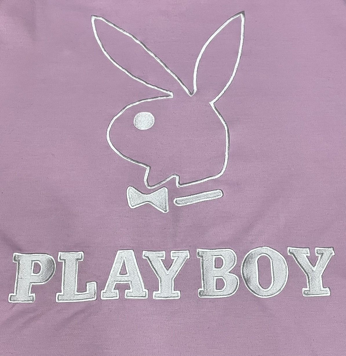 Playboy × Vintage 90’s PLAYBOY Embroidery Big Bunny Spell Out Pink T-Shirt Size US M / EU 48-50 / 2 - 4 Thumbnail