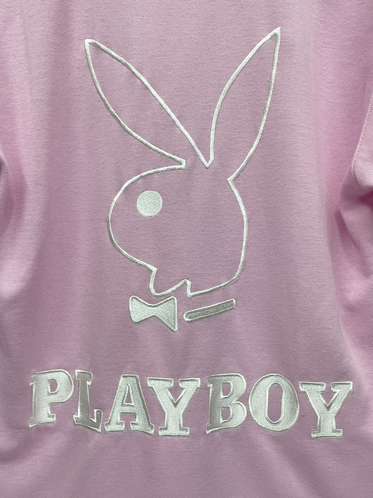 Playboy × Vintage 90’s PLAYBOY Embroidery Big Bunny Spell Out Pink T-Shirt Size US M / EU 48-50 / 2 - 5 Thumbnail