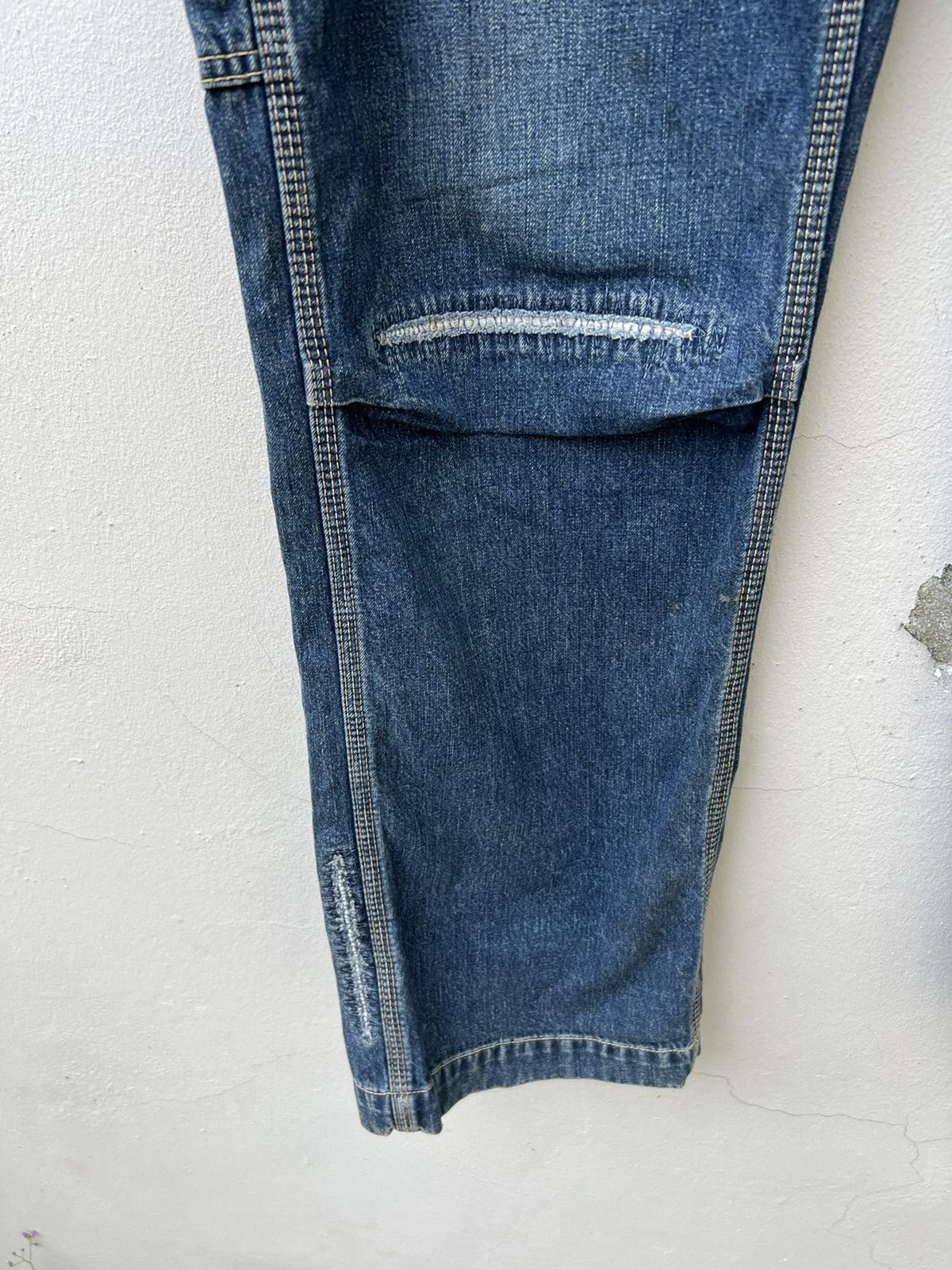 Vintage MEDICAL BRANCH Japan Distressed Embroidery Patchwork Denim Size US 31 - 5 Thumbnail