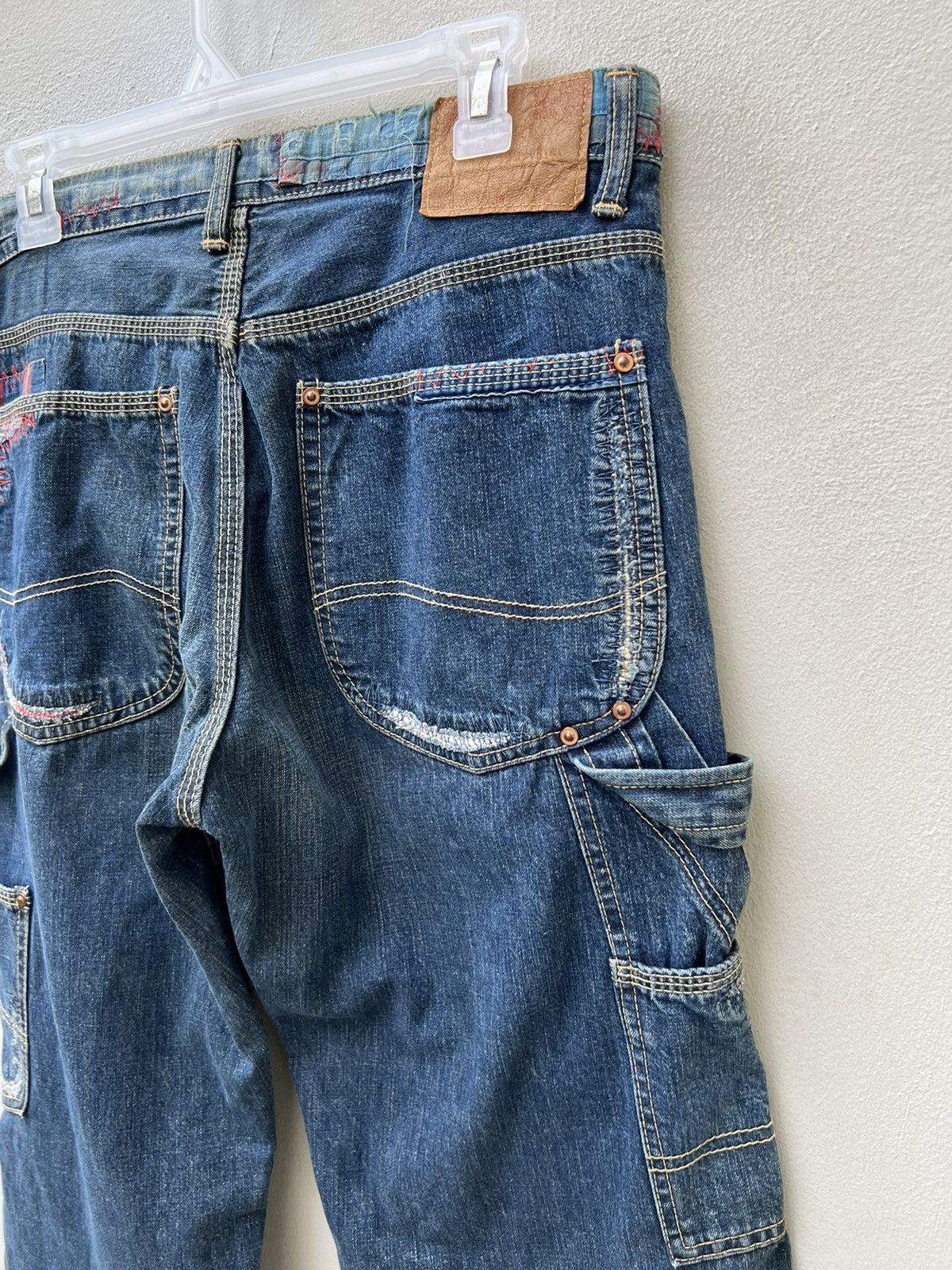 Vintage MEDICAL BRANCH Japan Distressed Embroidery Patchwork Denim Size US 31 - 10 Thumbnail
