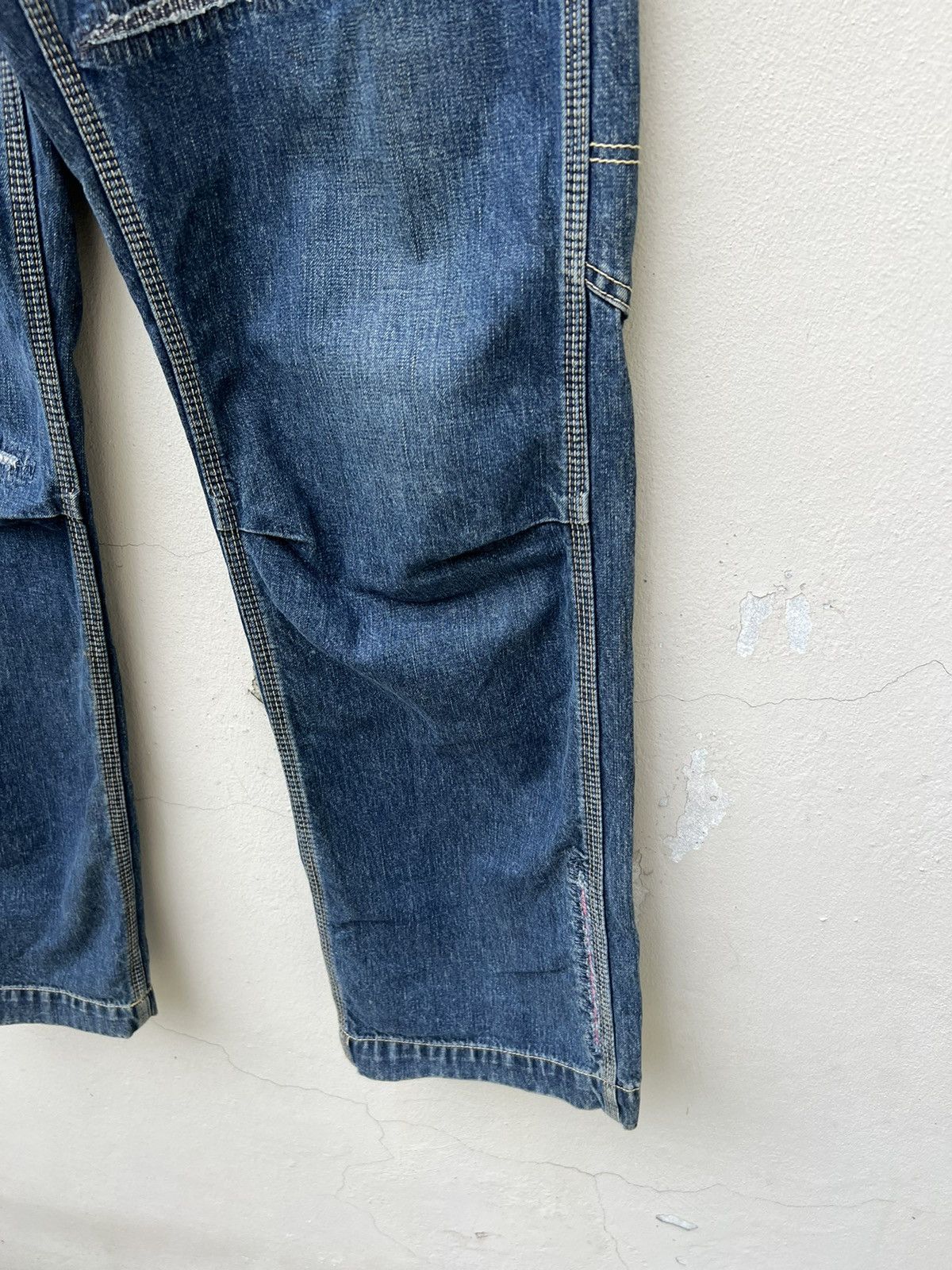 Vintage MEDICAL BRANCH Japan Distressed Embroidery Patchwork Denim Size US 31 - 7 Thumbnail