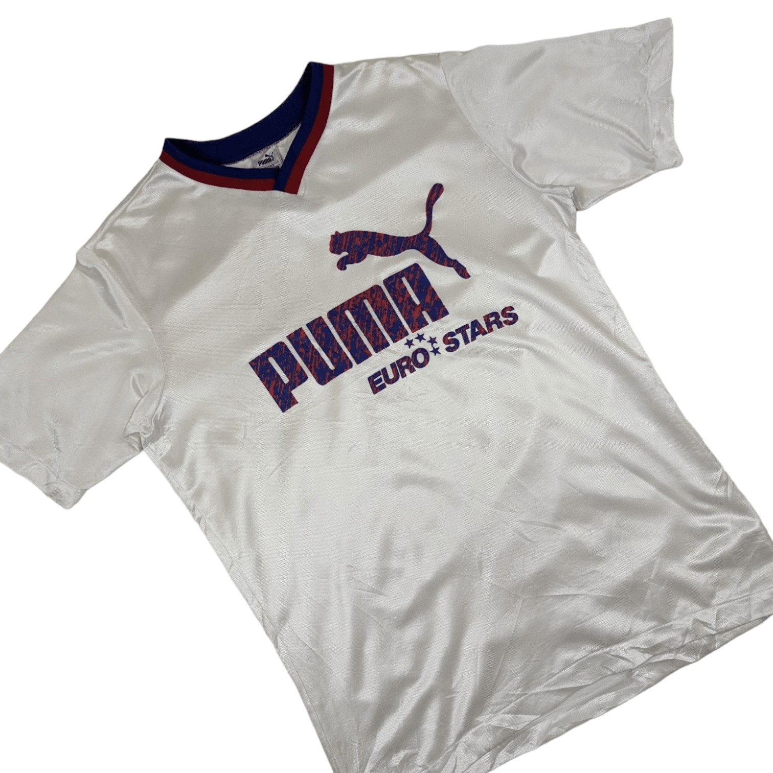 Puma Vintage 90's PUMA Big Spell Out Soccer Football Jersey Size US L / EU 52-54 / 3 - 3 Thumbnail