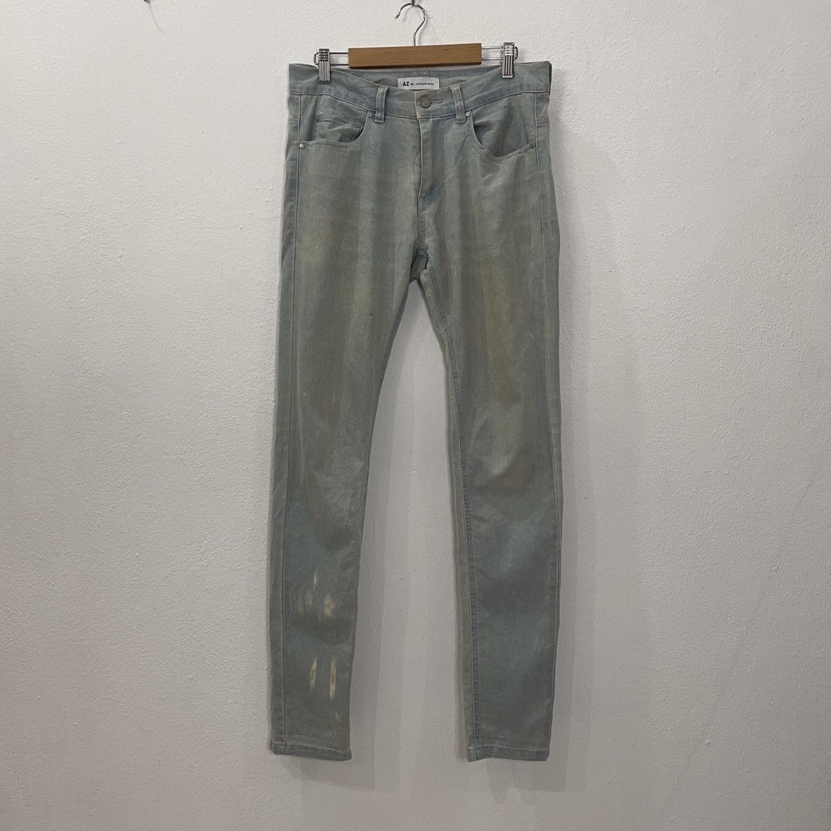 image of Vintage Az By Junhashimoto Denim Jeans in Blue White, Women's (Size 31)