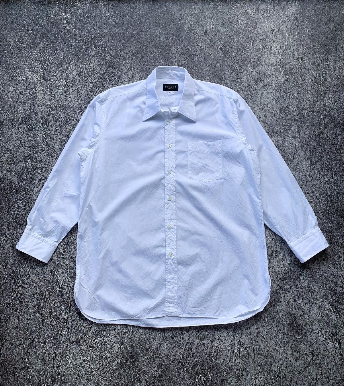 Celine Vintage Celine Homme White Shirt Size US L / EU 52-54 / 3 - 1 Thumbnail