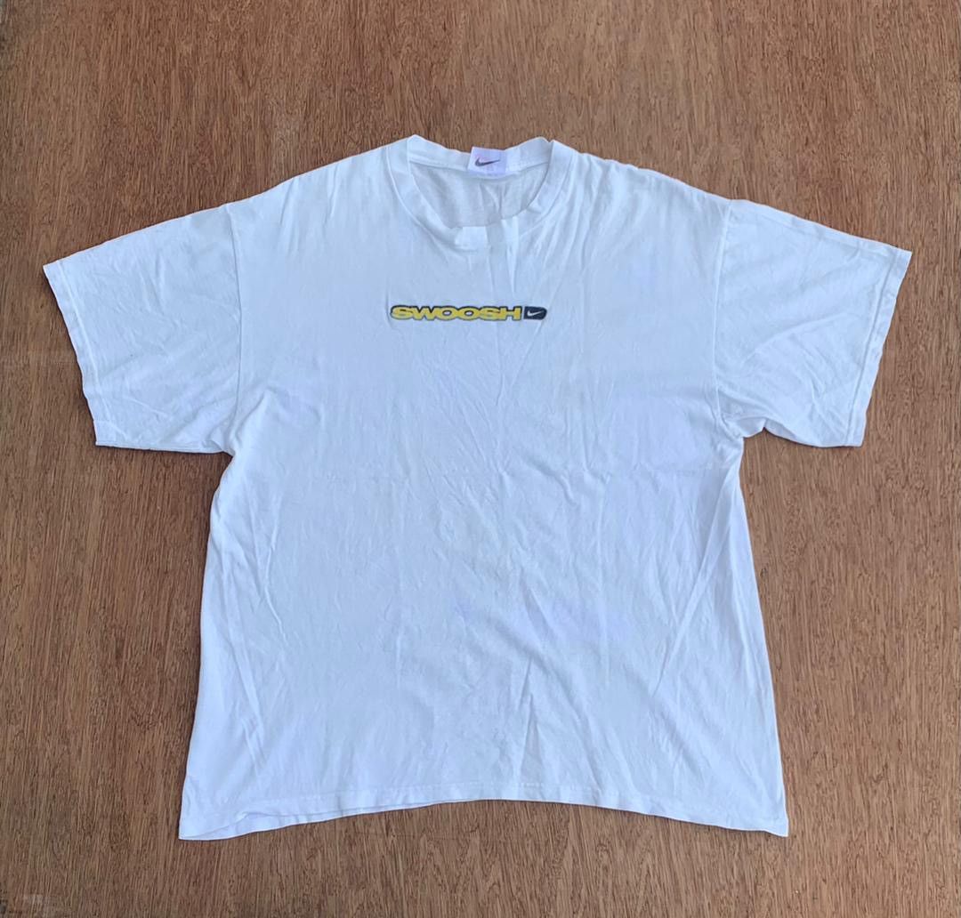 image of Nike Swoosh Spellout in White, Men's (Size Large)