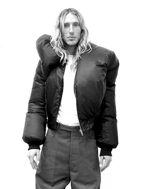 Pre-owned Rick Owens New Doll Cropped Runway Campaign Down Bomber Jacket In Black