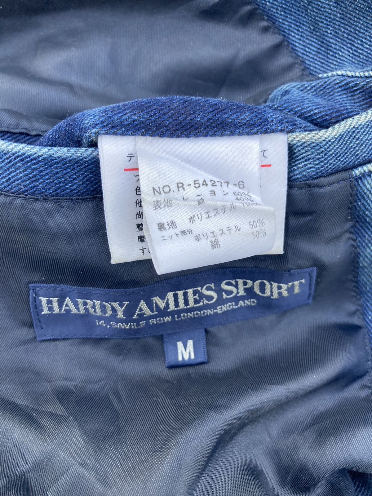 Hardy Amies DISTRESSED HARDY AMIES DENIM BOMBER JACKET Size US M / EU 48-50 / 2 - 11 Thumbnail