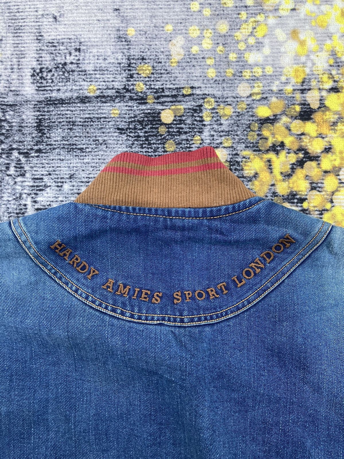 Hardy Amies DISTRESSED HARDY AMIES DENIM BOMBER JACKET Size US M / EU 48-50 / 2 - 9 Thumbnail