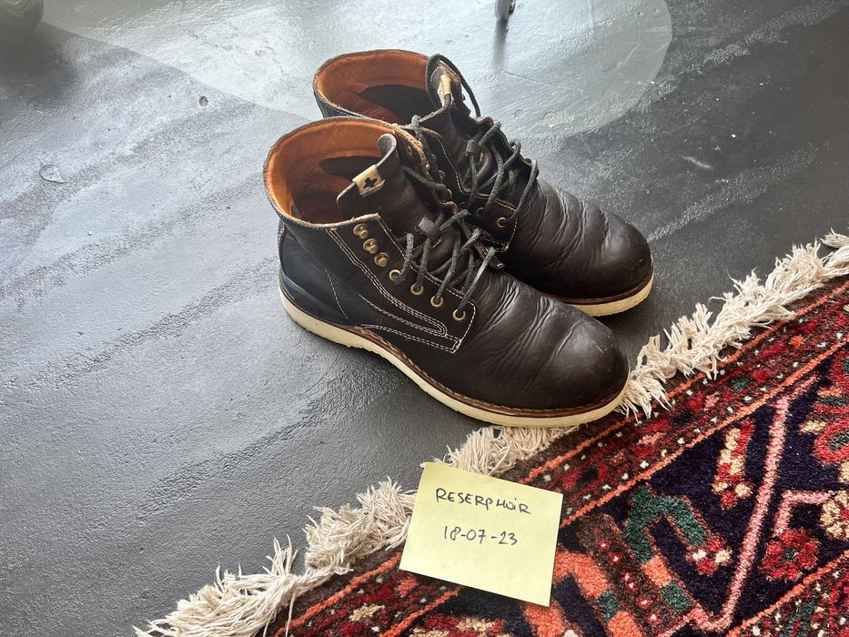 Visvim Visvim Virgil Folk Boots Horween Bison Leather Black | Grailed