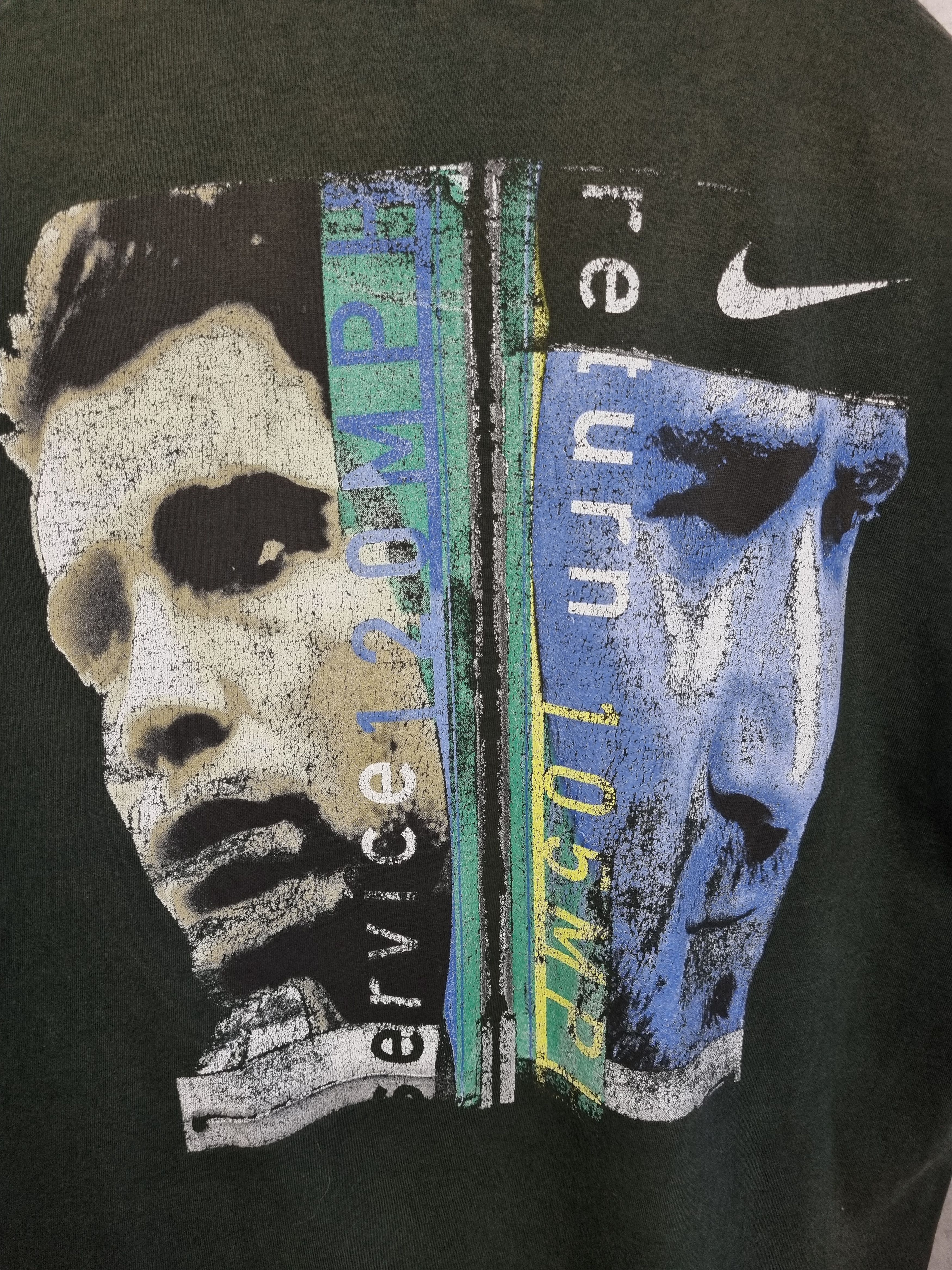 Nike × Vintage 90s Faded Nike Vintage History Sport Tee Shirt Size US L / EU 52-54 / 3 - 3 Thumbnail