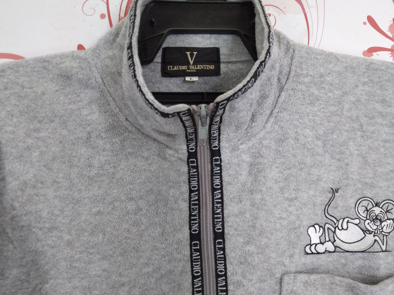 Cartoon Network × Valentino × Vintage CLAUDIO VALENTINO Paris Fleece Sweatshirt Sweater Size US L / EU 52-54 / 3 - 3 Thumbnail