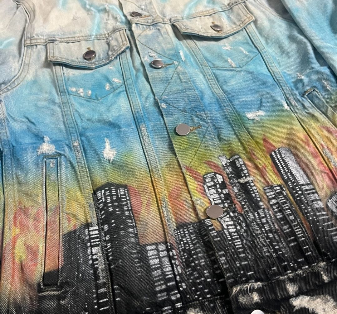Amiri AMIRI Rendered hand-painted denim jacket by Kidola Size US M / EU 48-50 / 2 - 3 Thumbnail