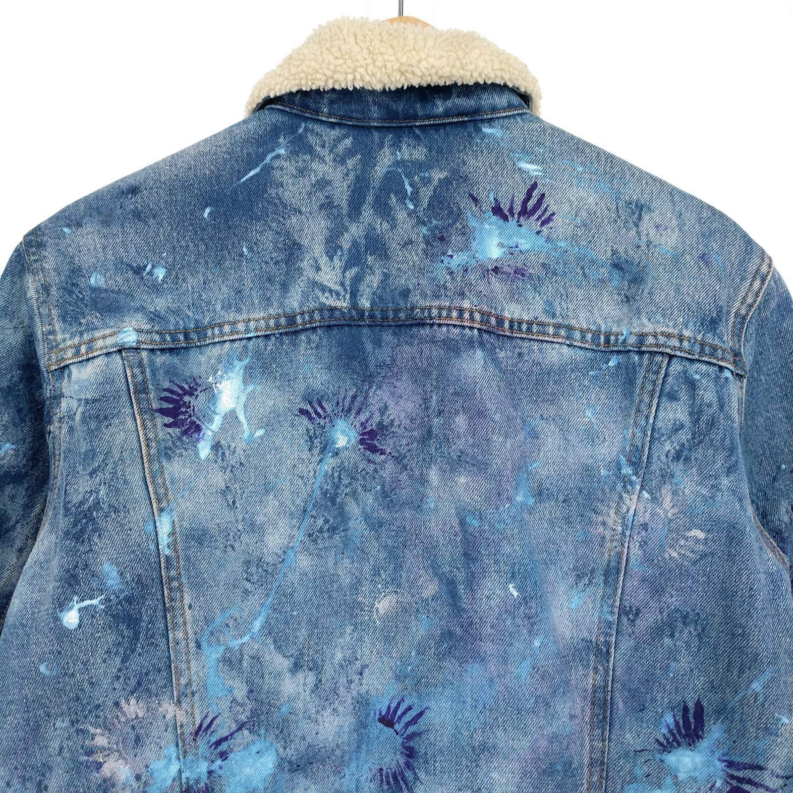 Levi's Levi's Custom Sherpa Denim Trucker Painter Jean Jacket Sz S Size US S / EU 44-46 / 1 - 7 Thumbnail