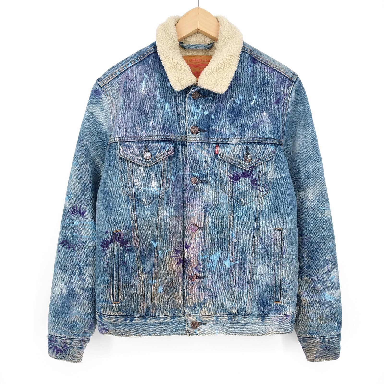 Levi's Levi's Custom Sherpa Denim Trucker Painter Jean Jacket Sz S Size US S / EU 44-46 / 1 - 1 Thumbnail