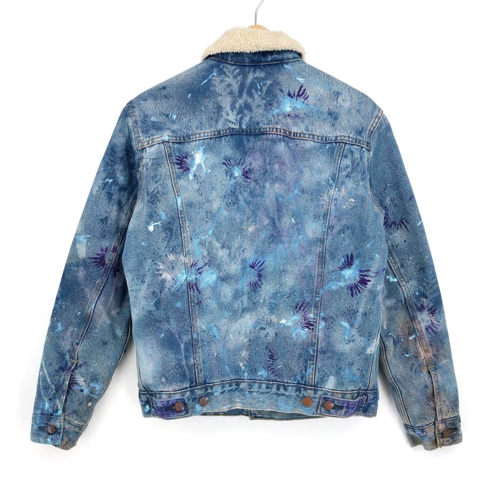 Levi's Levi's Custom Sherpa Denim Trucker Painter Jean Jacket Sz S Size US S / EU 44-46 / 1 - 6 Thumbnail
