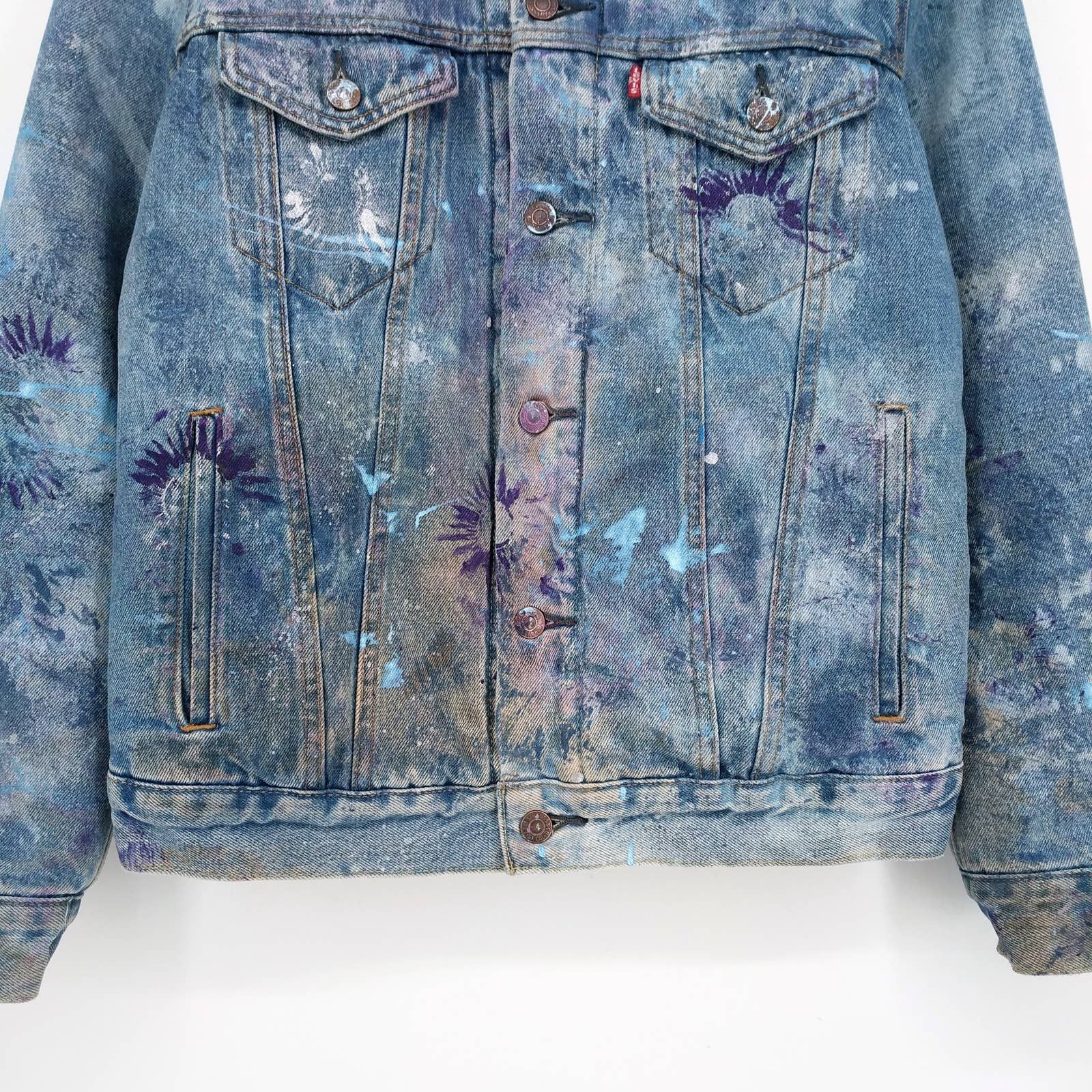 Levi's Levi's Custom Sherpa Denim Trucker Painter Jean Jacket Sz S Size US S / EU 44-46 / 1 - 3 Thumbnail