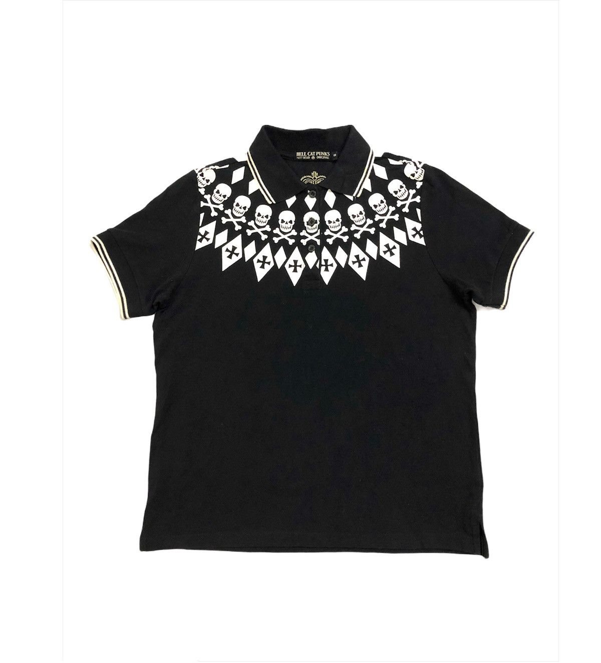🔥Anarchy🔥00’s Hell Cat Punk polo tee