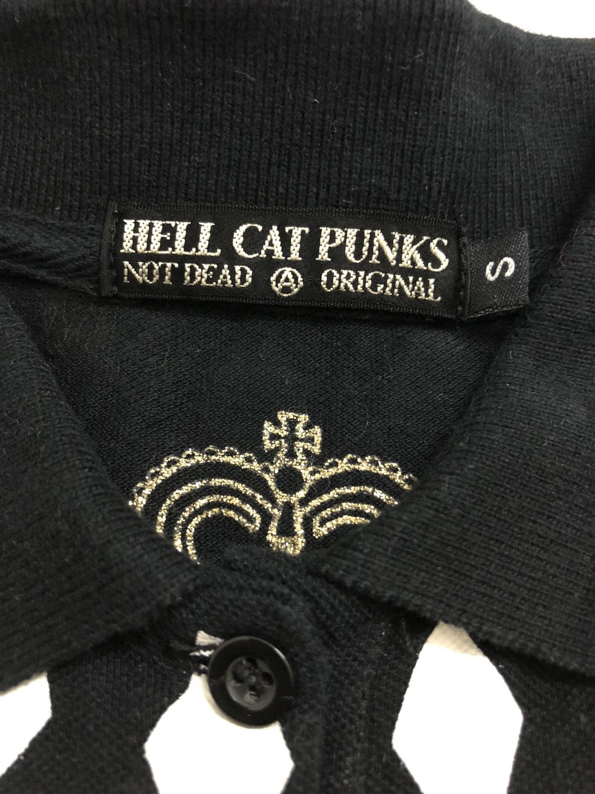 Beauty Beast 🔥Anarchy🔥00’s Hell Cat Punk polo tee Size US S / EU 44-46 / 1 - 8 Thumbnail