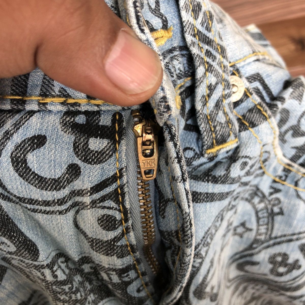 Japanese Brand CO&LU Fullprint Denim Jeans Size US 30 / EU 46 - 5 Thumbnail