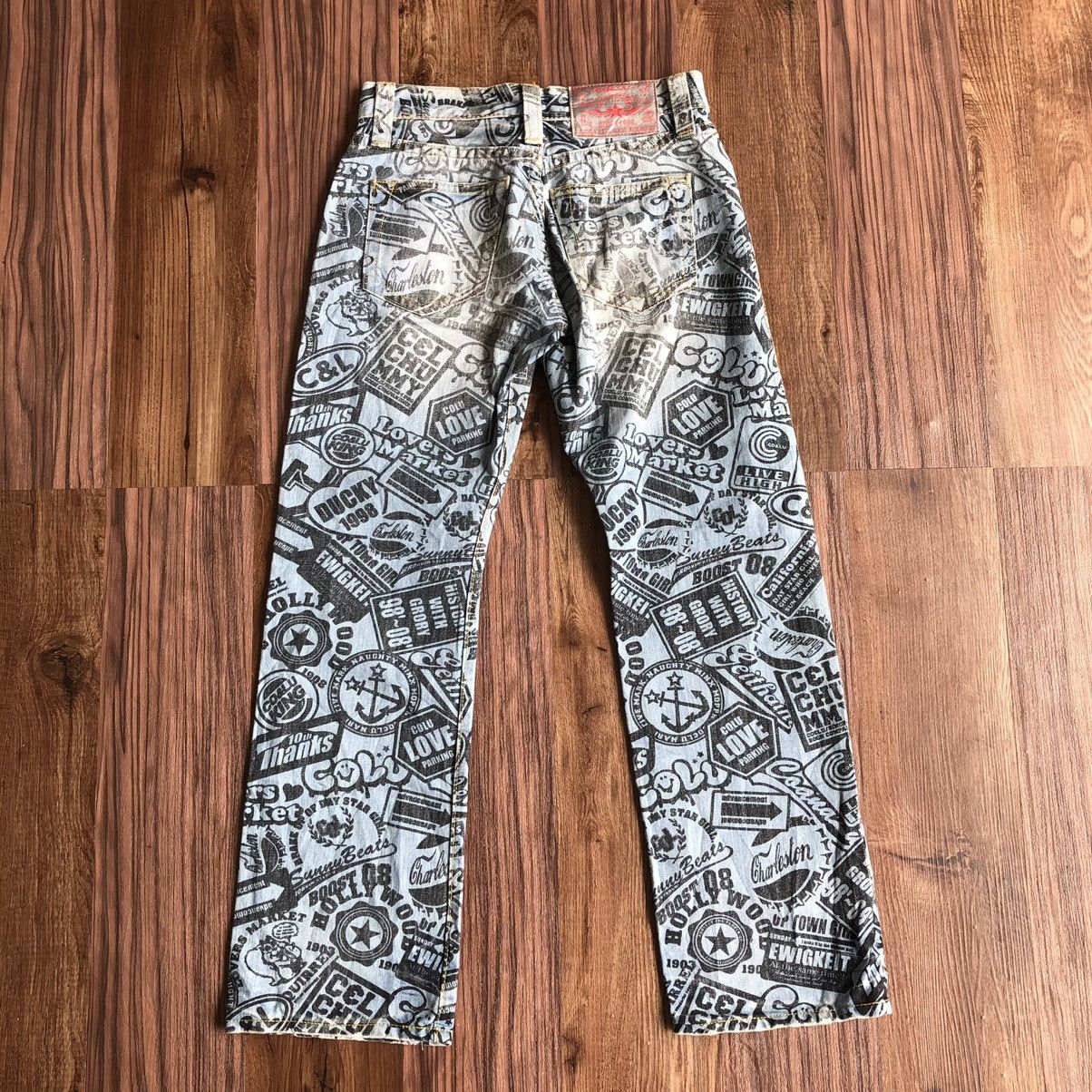 Japanese Brand CO&LU Fullprint Denim Jeans Size US 30 / EU 46 - 7 Thumbnail