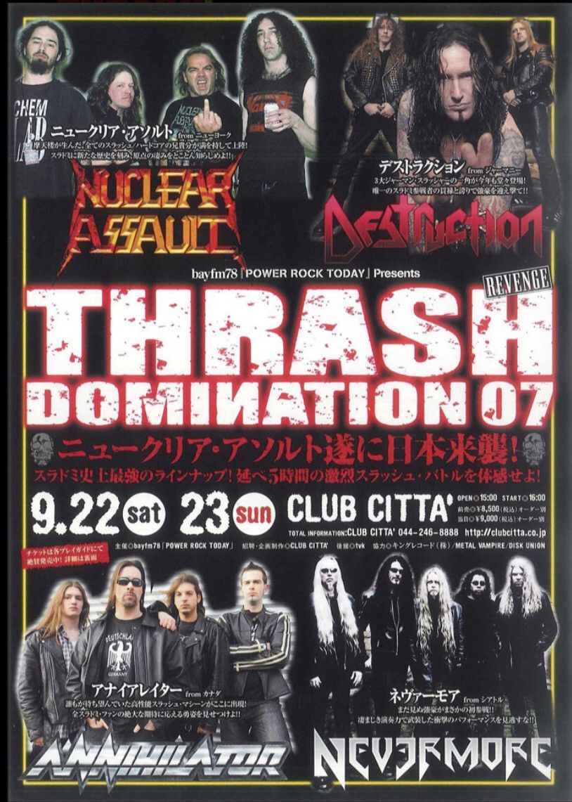 Band Tees Vintage concert tee THRASH DOMINATION 07 at Club Citta Size US M / EU 48-50 / 2 - 9 Thumbnail