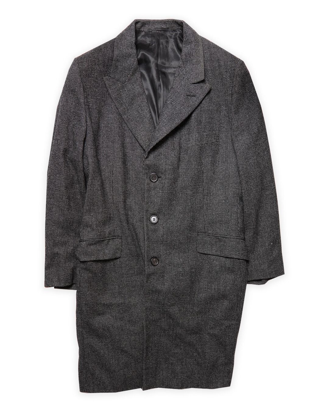 Pre-owned Prada Archive Lana Wool Grey Overcoat
