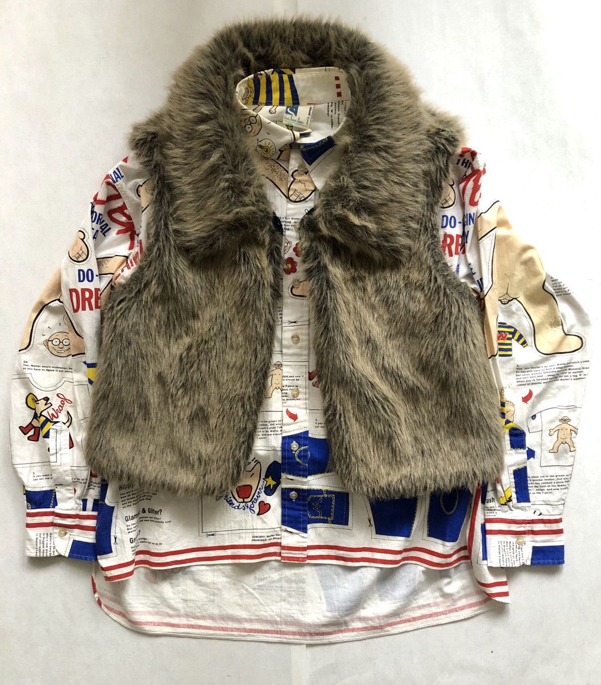 Walter Van Beirendonck 'Wild Lethal Trash' faux fur gilet Size US M / EU 48-50 / 2 - 1 Thumbnail