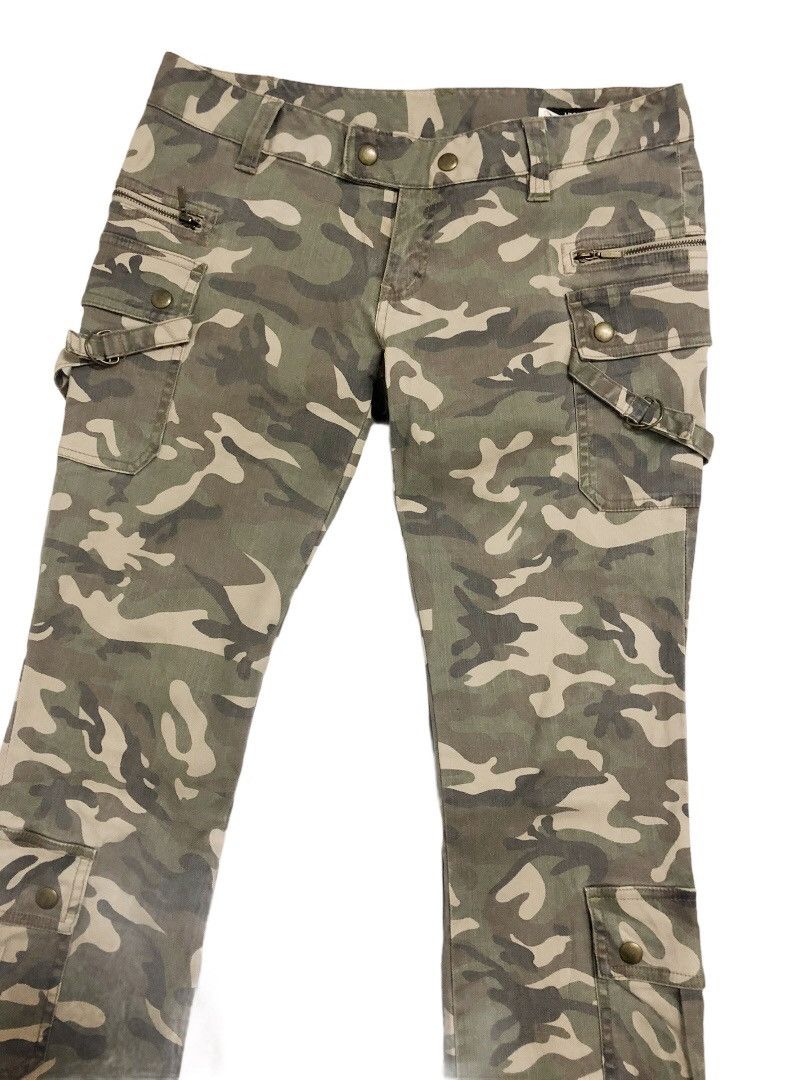 If Six Was Nine 💥Tribe culture💥 LUCCICA camo cargo flared pants Size US 31 - 2 Thumbnail