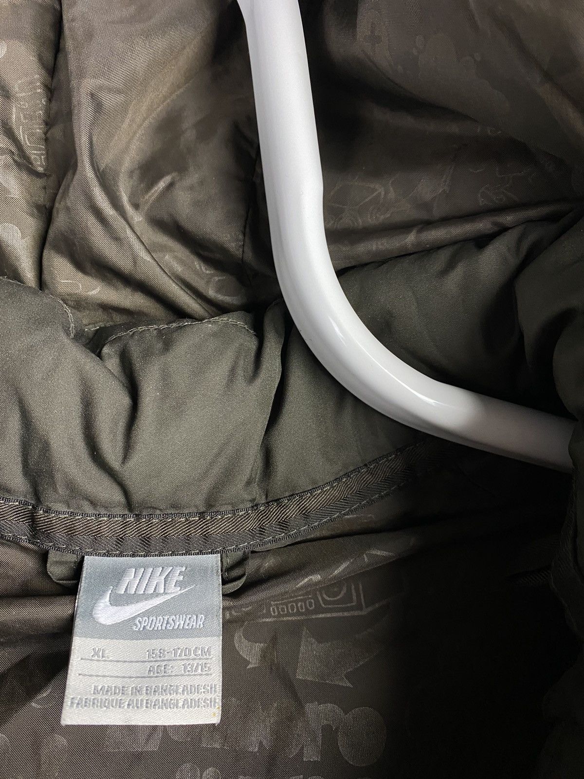 Nike × Vintage Nike vintage brown puffer jacket baby blue swoosh Size US M / EU 48-50 / 2 - 4 Thumbnail