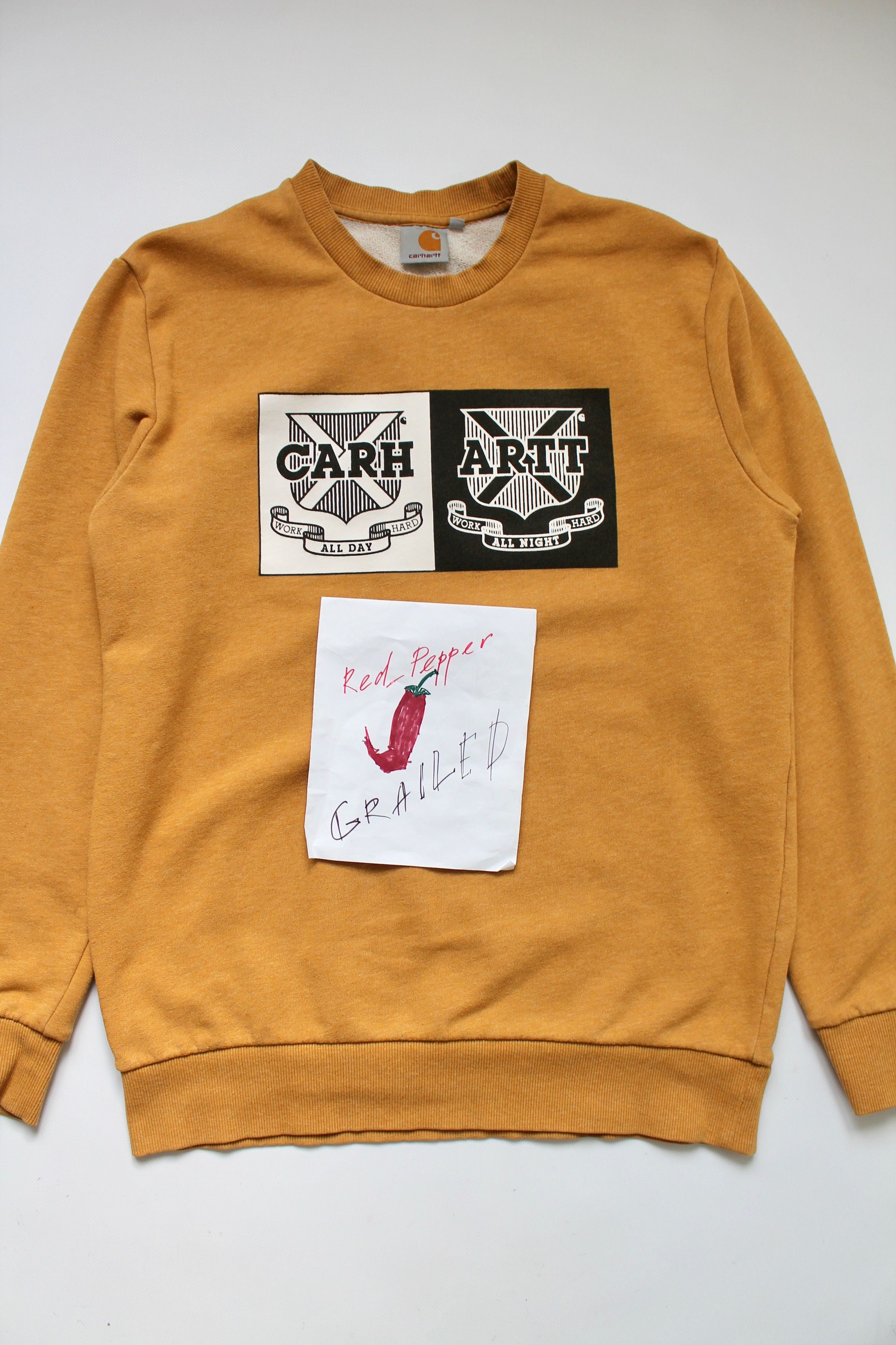 Carhartt Carhartt WIP Crest Sweat Sweatshirt Mustard Size US M / EU 48-50 / 2 - 4 Thumbnail